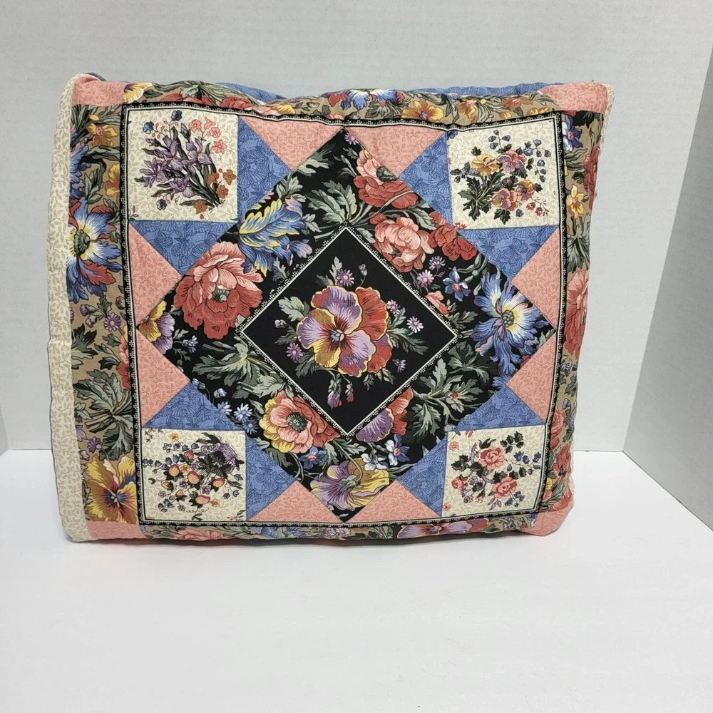 Ordal Creations Handmade Floral Patchwork Quilt Pillow‎ Cover Cushion Sham
